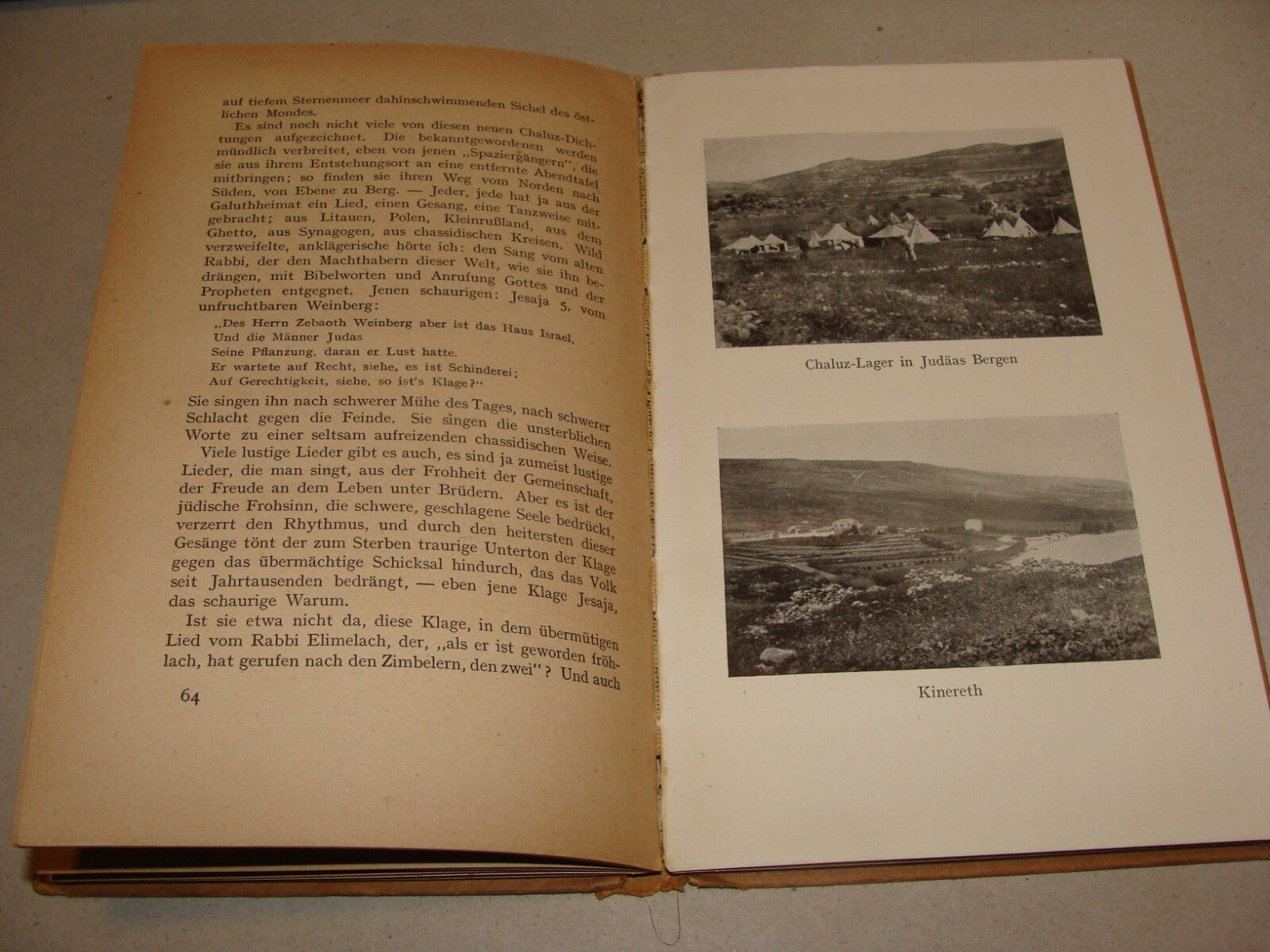 RARE 1922 Travel Book JEWISH PALESTINE Photo Album Map Germany Holitscher Israel