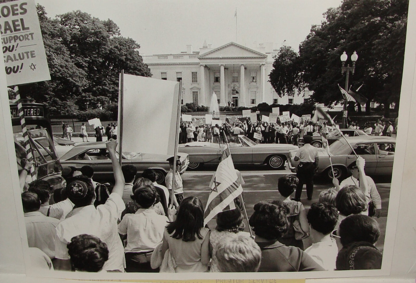 Press Photo Jewish American Judaica White House Protest Israel Arabs 1967 War