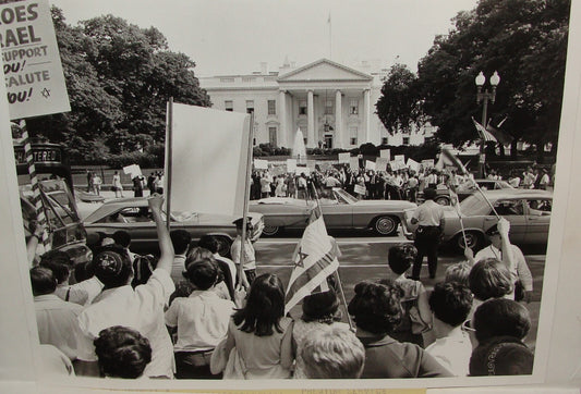 Press Photo Jewish American Judaica White House Protest Israel Arabs 1967 War