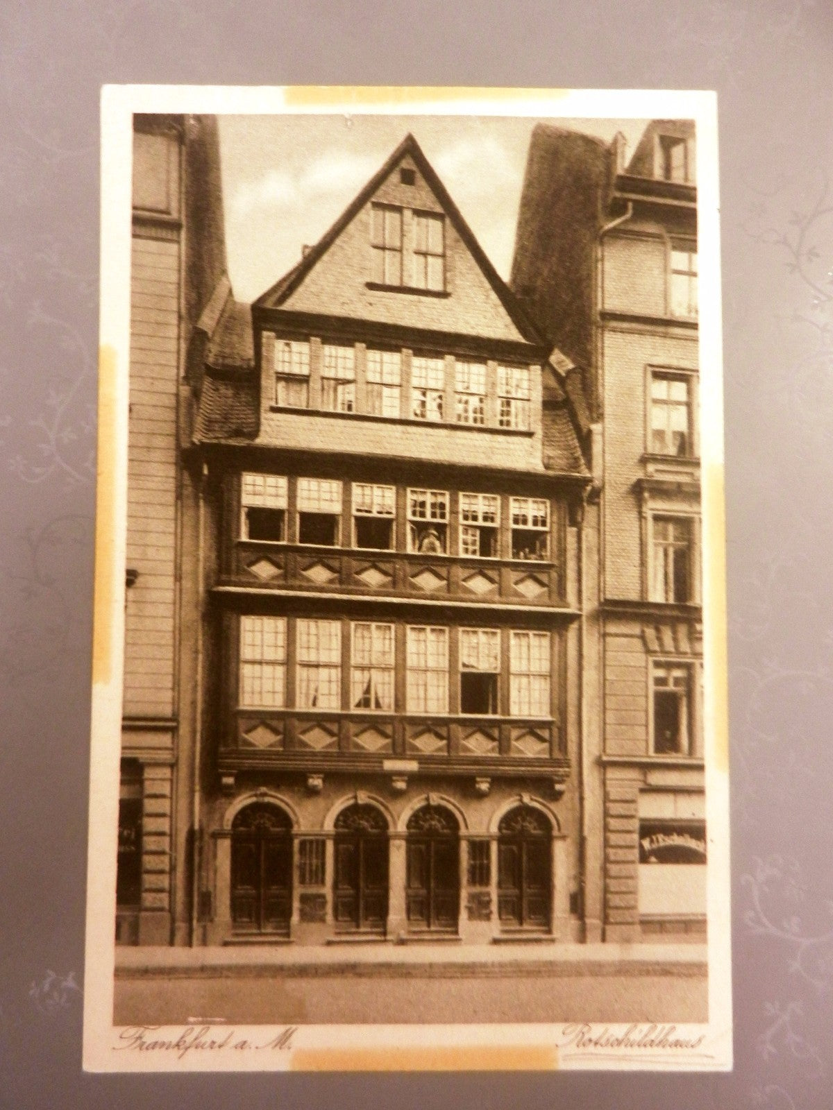 Germany Photo Jewish Card judaica antique postcard Rothschild house in frankfurt