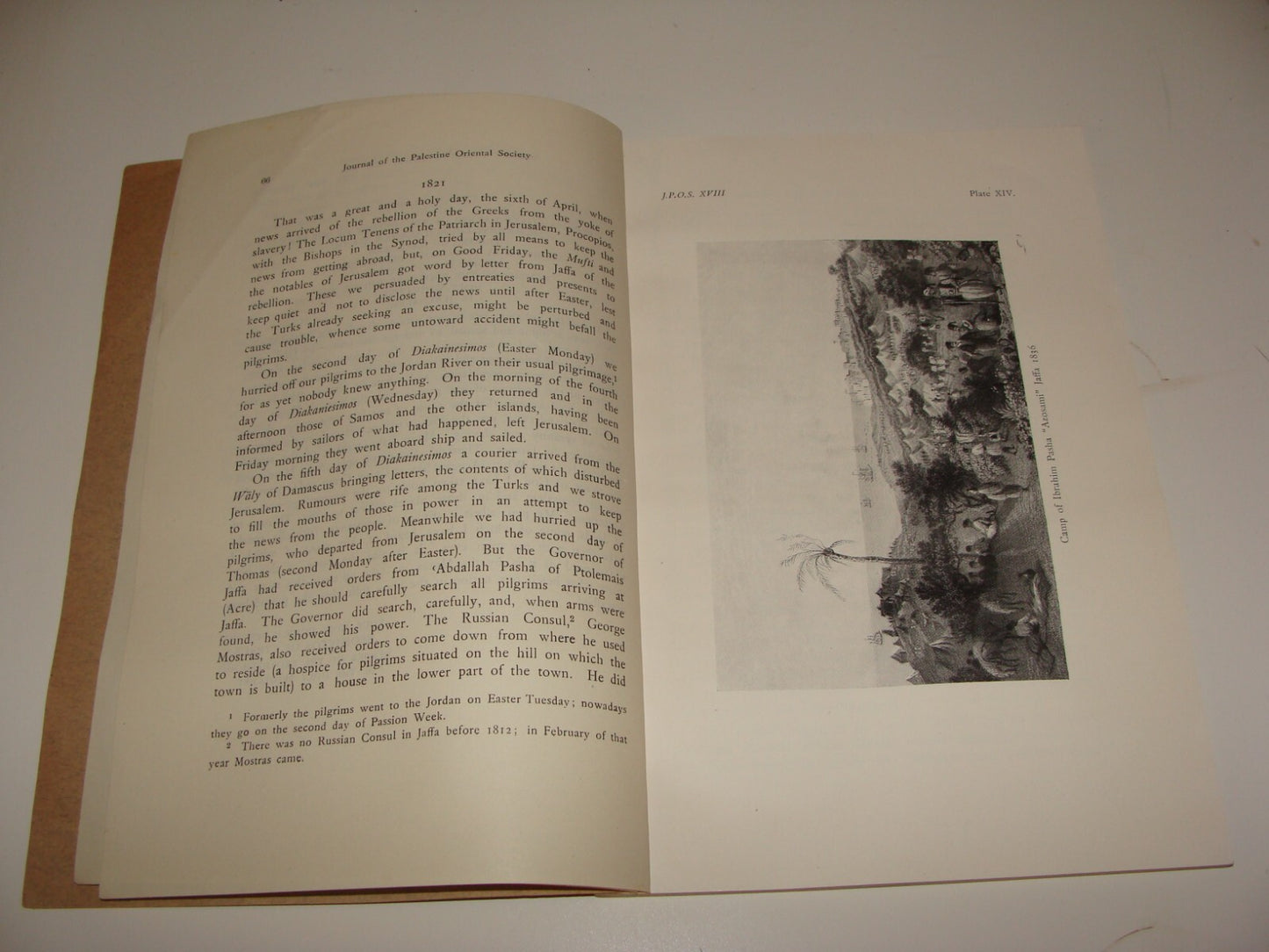 Booklet Palestine JOURNAL 1938 OF ORIENTAL SOCIETY Reprint Annals S. N. Spyridon