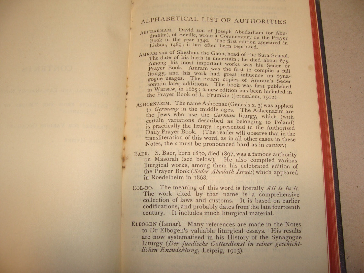 Book Jewish Judaica 1922 London Prayer United Hebrew Congregation Rabbi