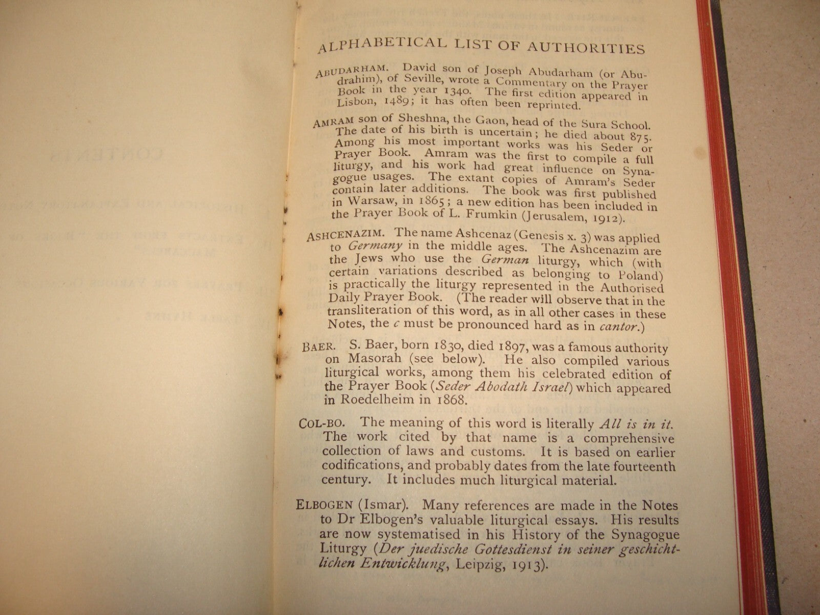 Book Jewish Judaica 1922 London Prayer United Hebrew Congregation Rabbi