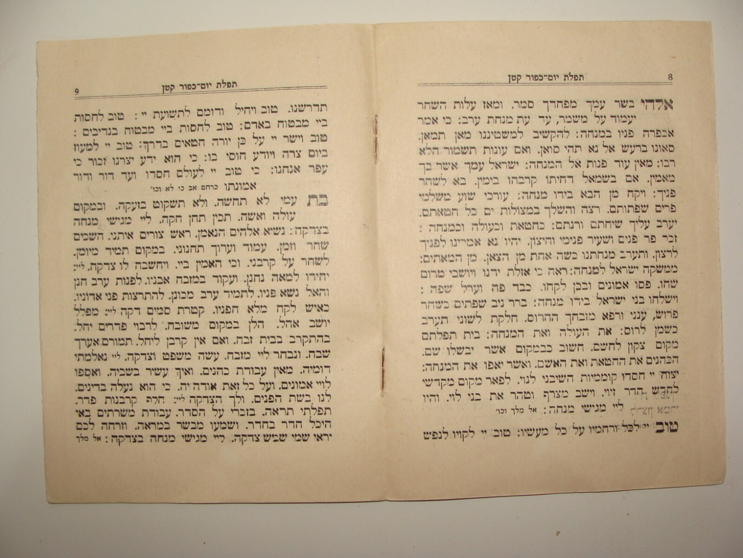 Rabbi Book Jewish Judaica Palestine Israel Jerusalem let Yom Kippur 1929 Prayer