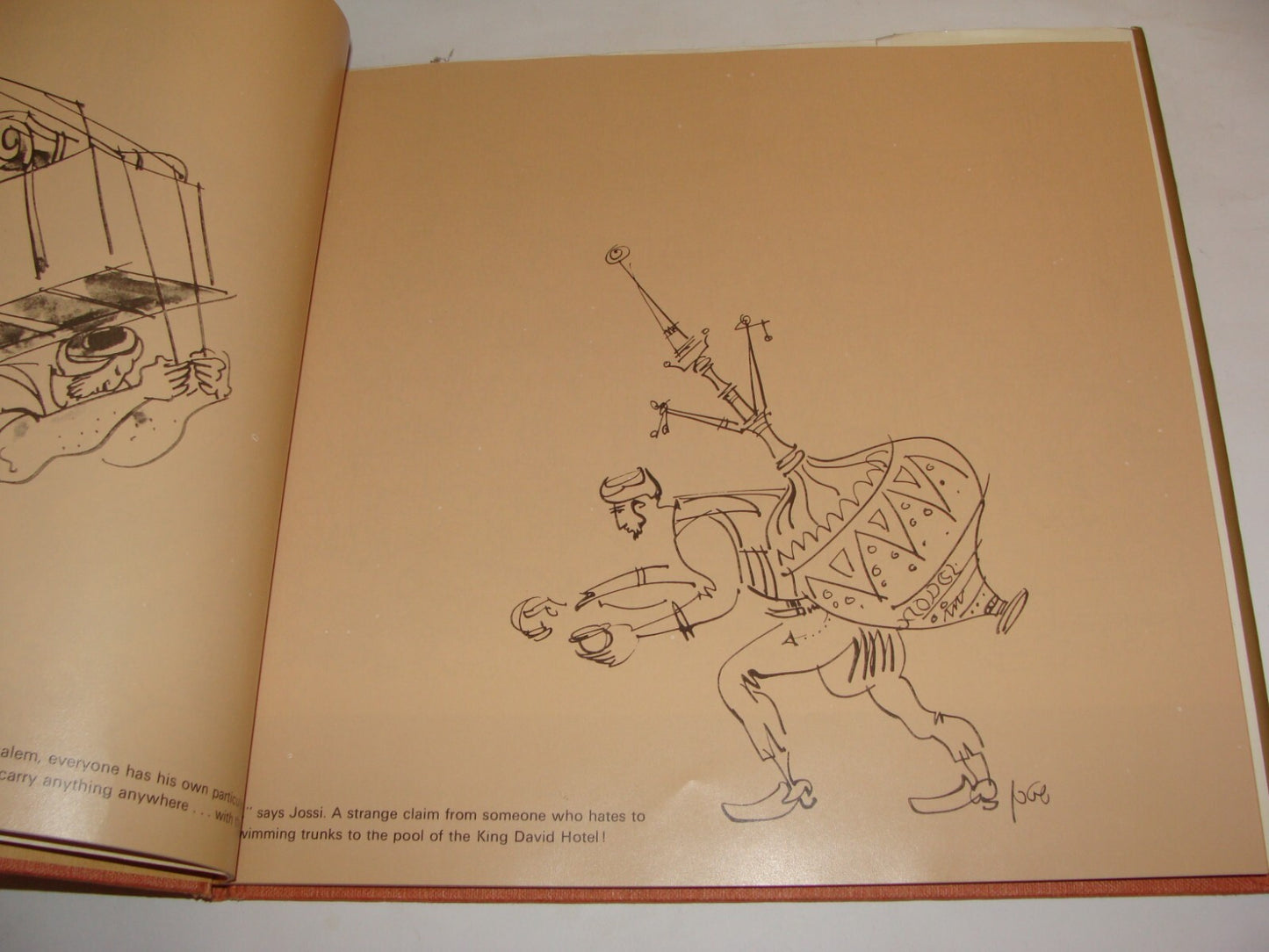 Book Jewish Yossi Stern SIGNED +2 Art Drawings Israel Israeli Artist Jerusalem