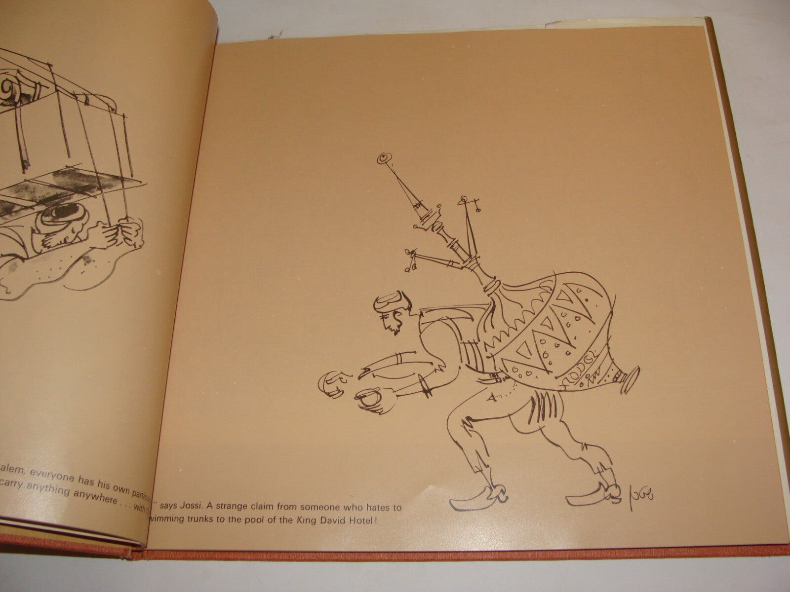 Book Jewish Yossi Stern SIGNED +2 Art Drawings Israel Israeli Artist Jerusalem