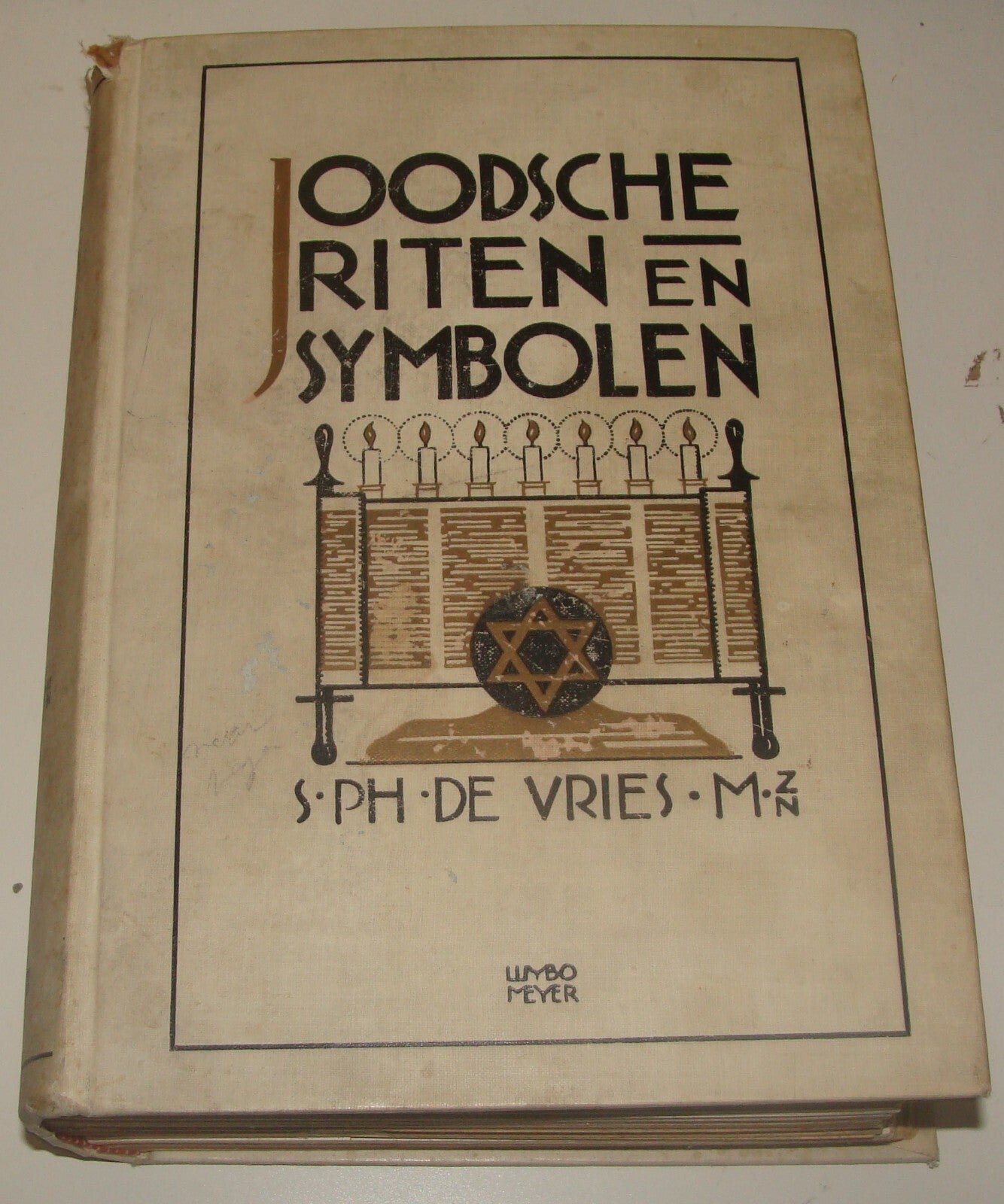 Book Jewish Judaica 1928 Dutch Rites Symbols Amsterdam Netherlands Rabbi Vries