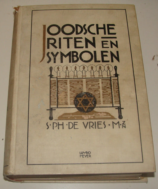 Book Jewish Judaica 1928 Dutch Rites Symbols Amsterdam Netherlands Rabbi Vries