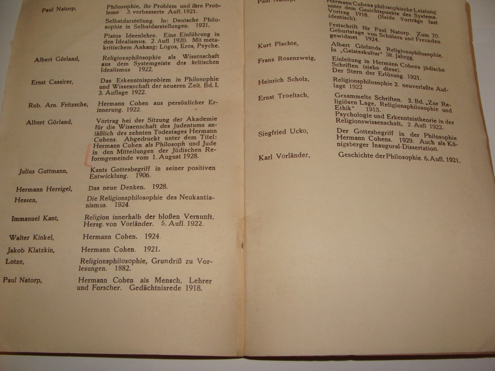 Germany Book Jewish Judaica 1930 Heinz Graupe Religion Philosophy Marburg School