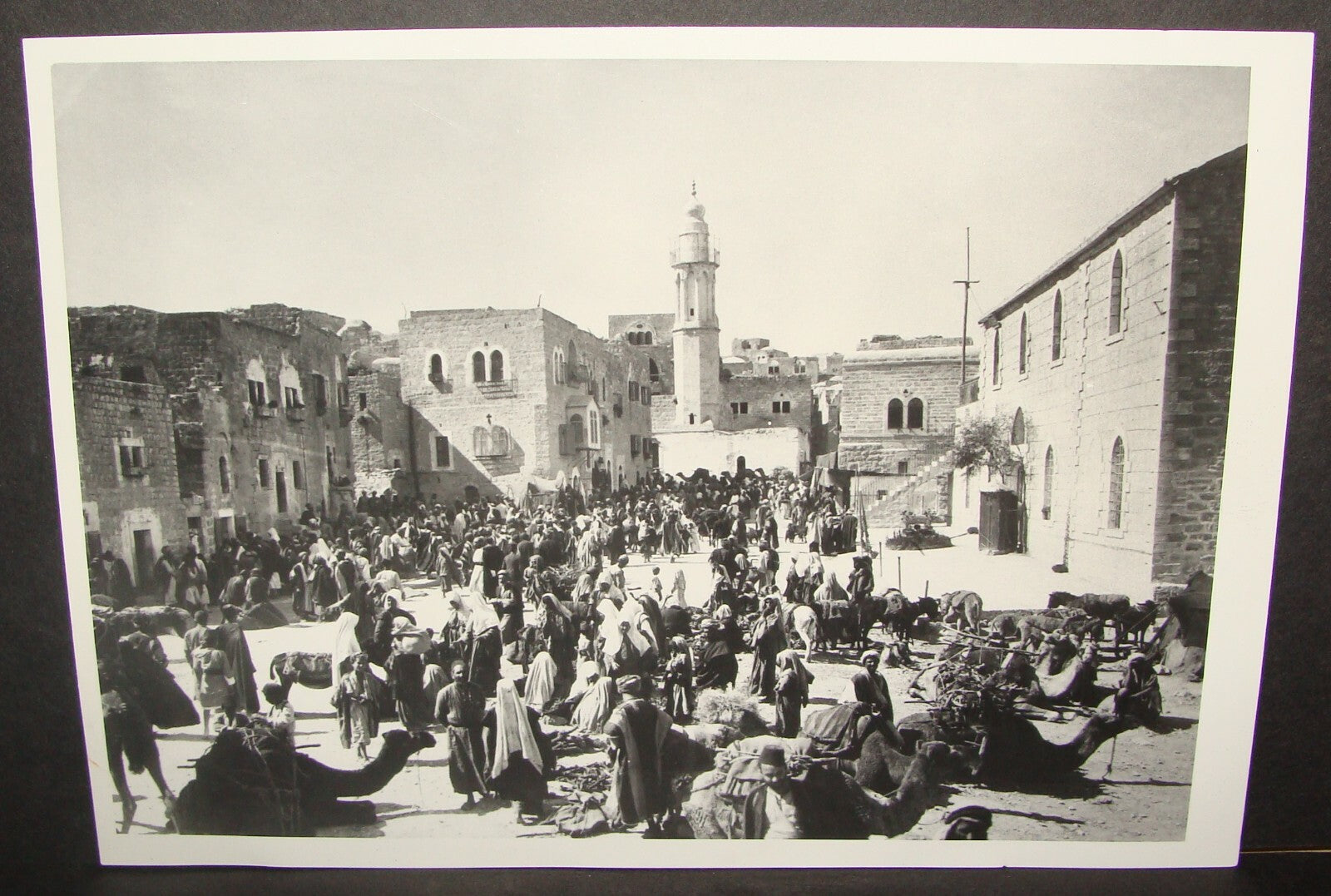 Photo Print Palestine HQ c.1898 Ottoman Bethlehem Market Place