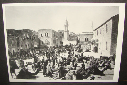 Photo Print Palestine HQ c.1898 Ottoman Bethlehem Market Place