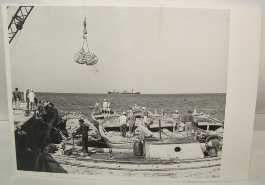 1972 Israel Israeli Palestinian GAZA Strip Pier Port Press Photo