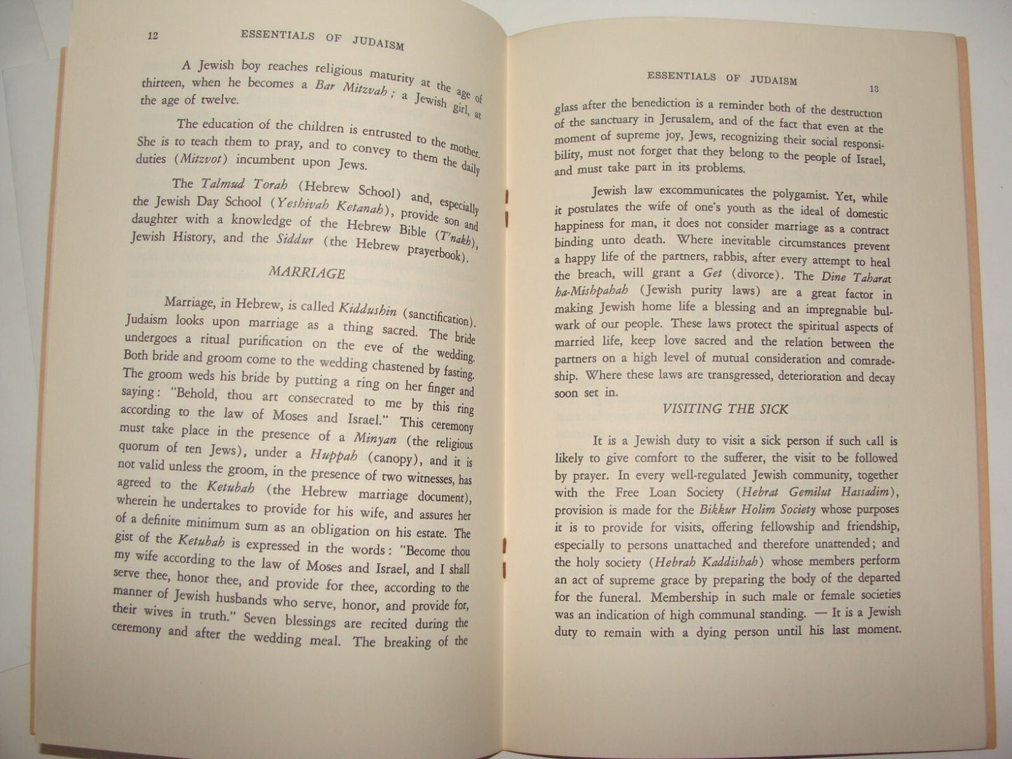 Booklet Jewish Judaica 1957 Rabbi Leo Jung Essentials of Judaism New York USA