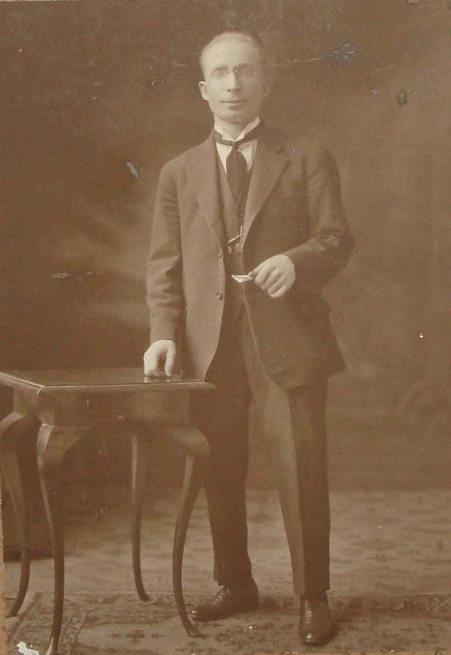 Photo Jewish Judaica 1922 Australia Geelong Cabinet x2 Zionist Yiddish Writing