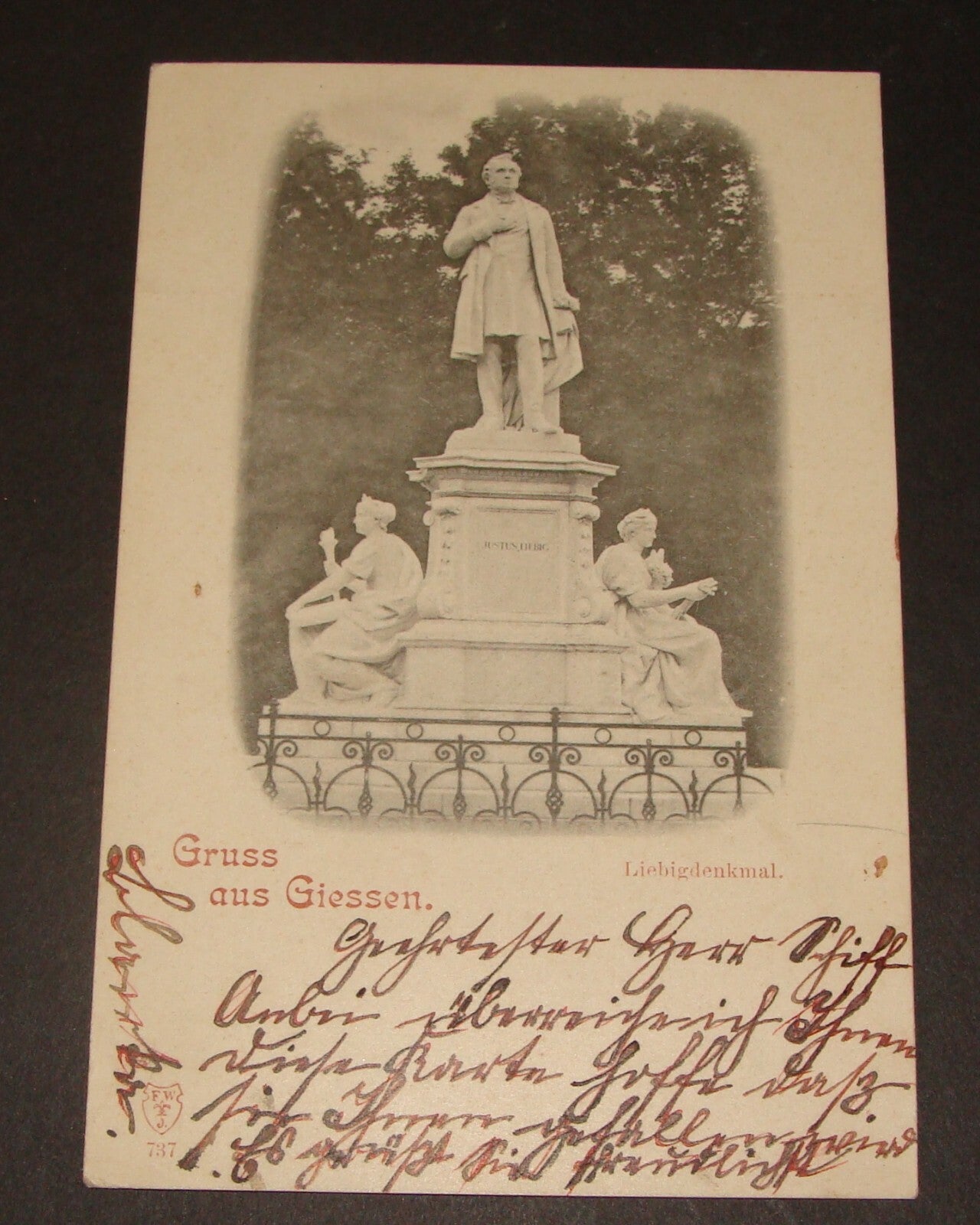 Germany 1898 German Gruss Aus Giessen Postcard