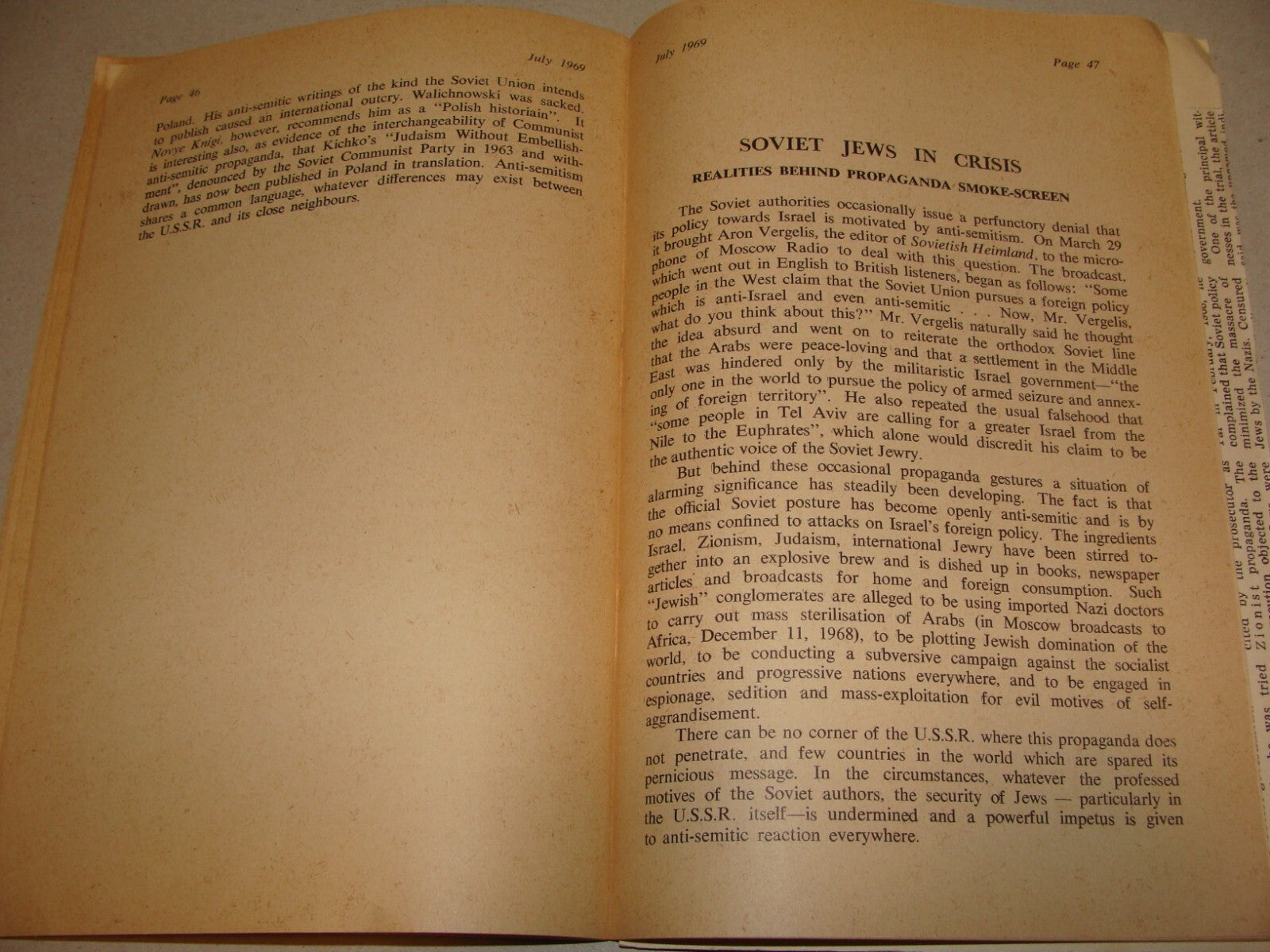 Booklet Jewish Judaica 1969 London Soviet Jews Russia Anti Zionism Antisemitism