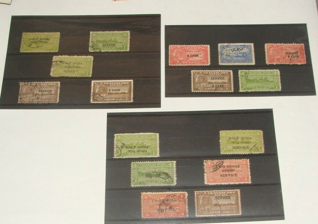 India Travancore Anchel Stamp Stamps Lot