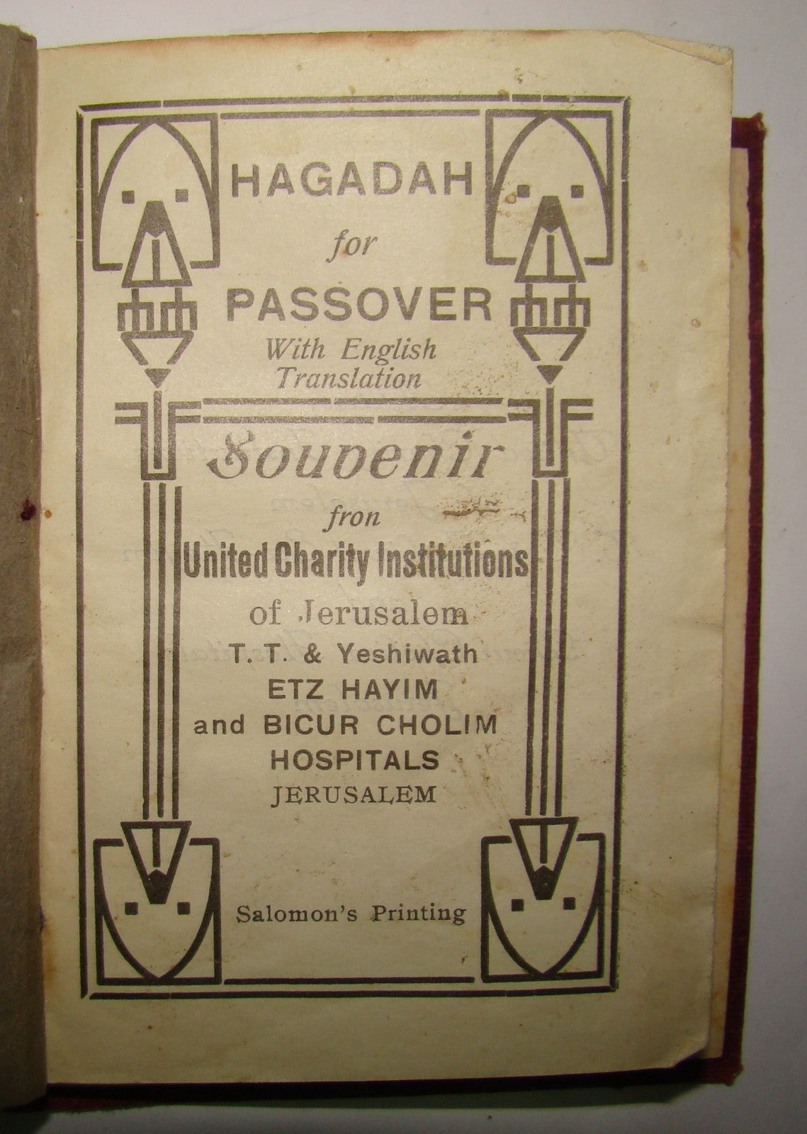 Book Jewish Judaica Rabbi Pocket Passover Haggadah Souvenir Eng\Heb Jerusalem