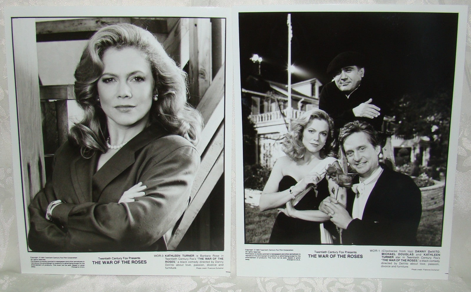 Press Photo The War of The Roses Movie Kathleen Turner Michael Douglas DeVito