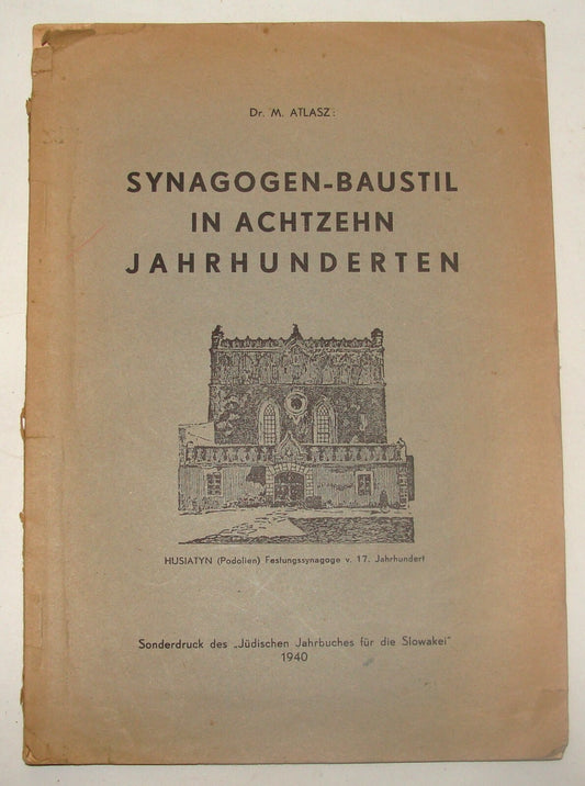 Booklet Jewish RARE Judaica WW2 1940 Antique Synagogue German Prague SYNAGOGEN