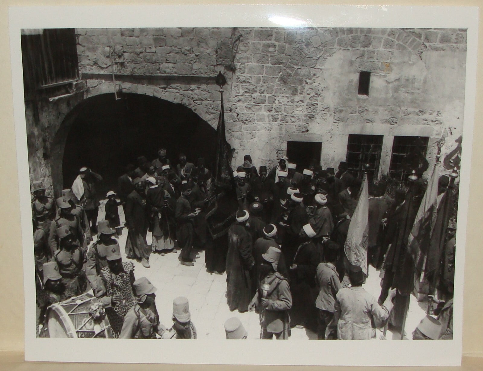 Photo Print Palestine Israel Arab Arabic Nabi Musa Ceremony Flag MATSON 1910s?