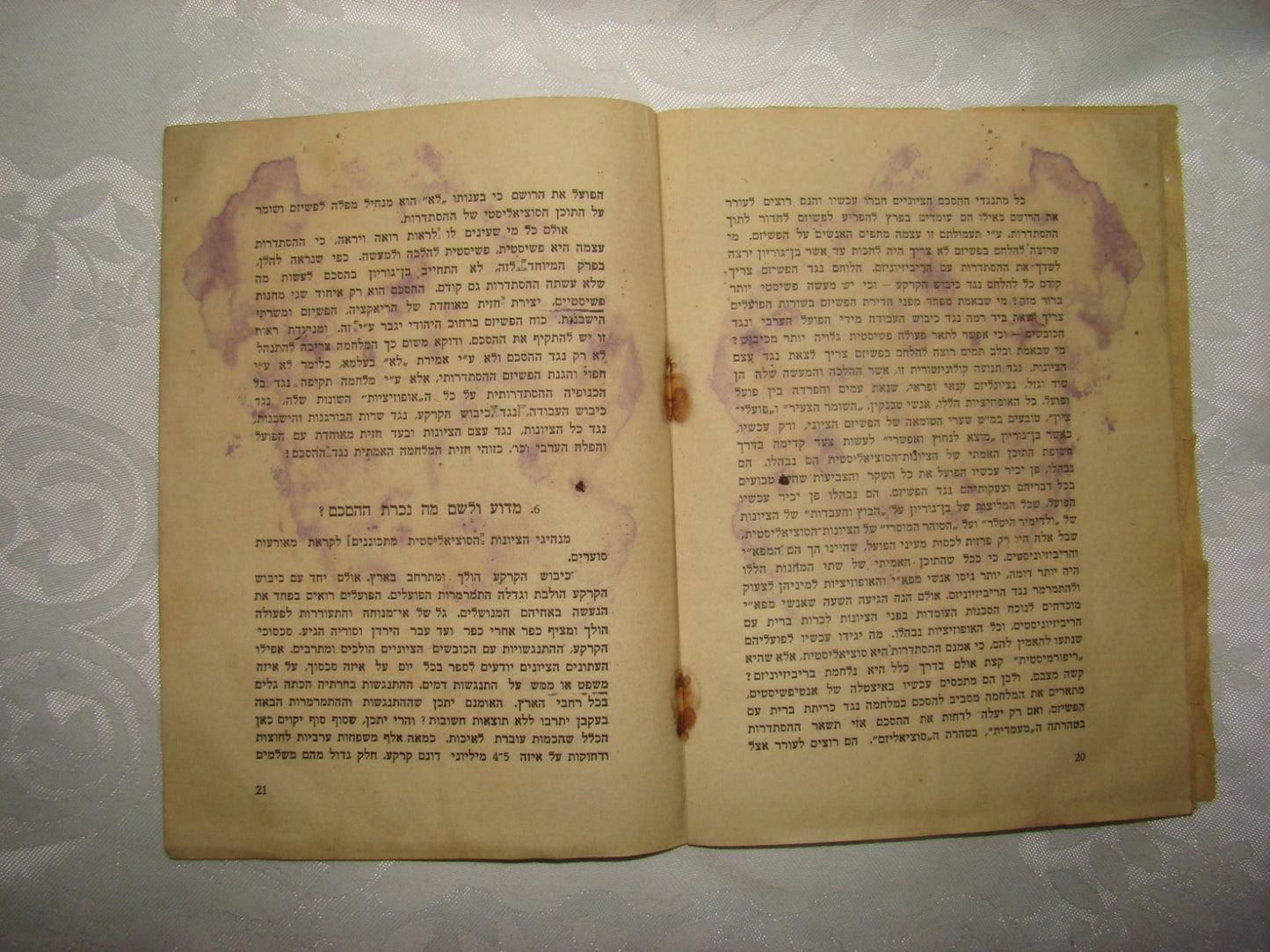 Book Jewish Palestine Israel 1935 Ben Gurion Zabotinsky Zionist Protest Betar