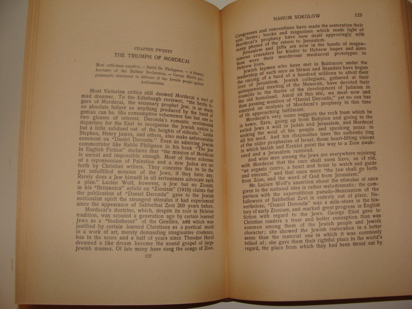 Book Jewish Judaica Hibbath Zion The Love For Zion By Sokolow Nahum Zionist 1934