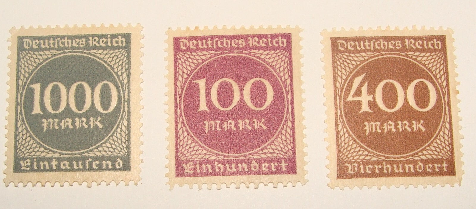 Germany 1923   Deutsches Reich Inflation Stamp Lot x3 MINT