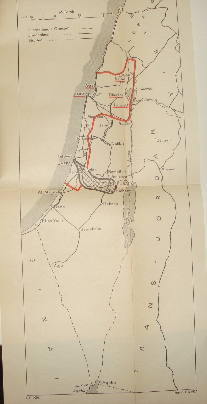 Map Palestine 1936 1937 British Israel Jewish Arab State Peel Partition Plan x7