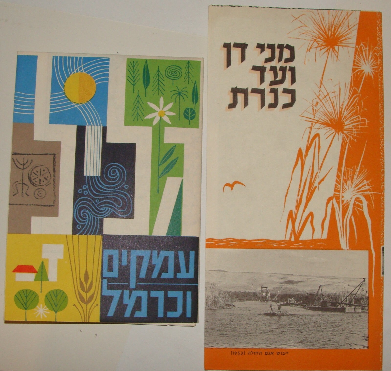 Map Jewish Hebrew Israel Israeli 1960s Galilee North Kinneret Hula Brochure
