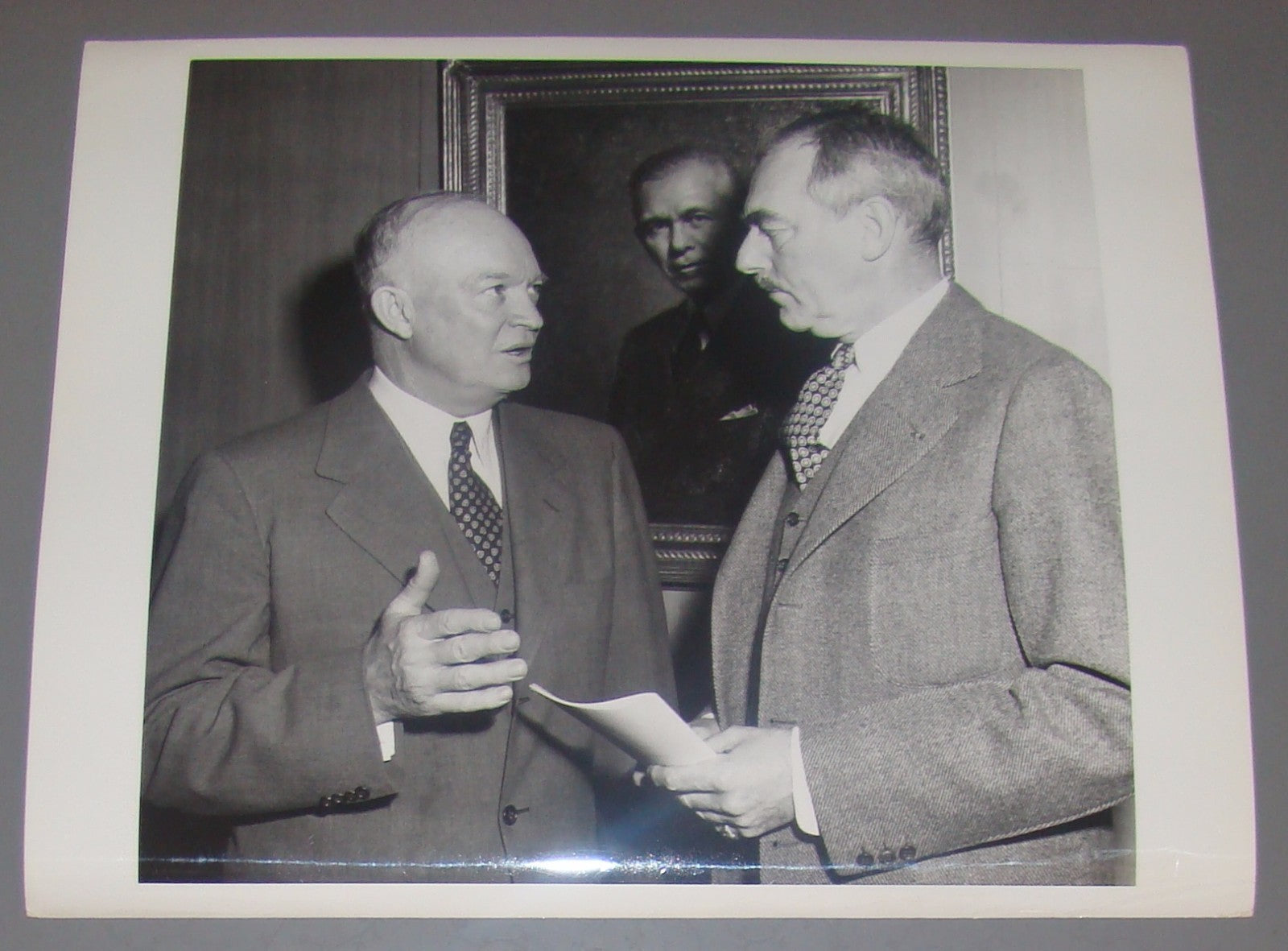 Press photo USA President General Dwight Eisenhower Army and Dean Acheson