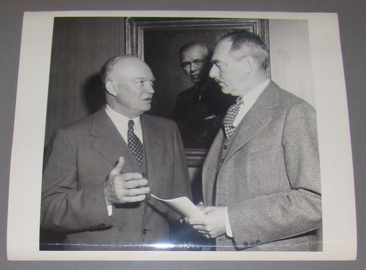 Press photo USA President General Dwight Eisenhower Army and Dean Acheson
