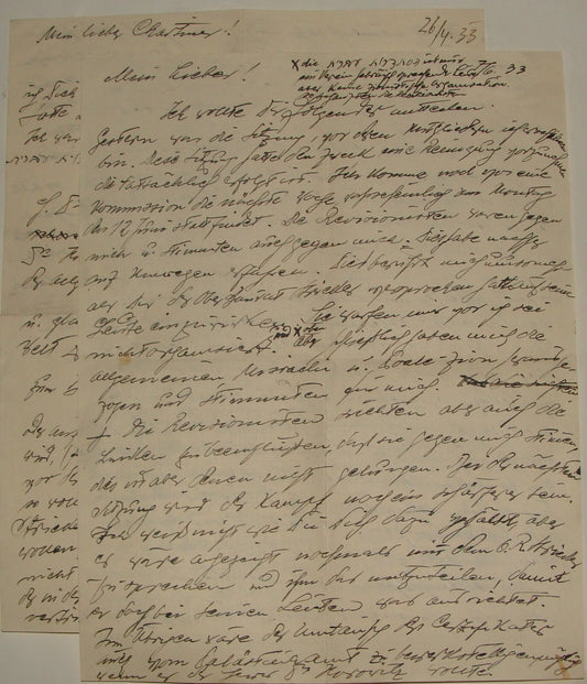 Germany Letter Jewish Judaica 1933 German ? Austria ? To Meir Chartiner Zionist