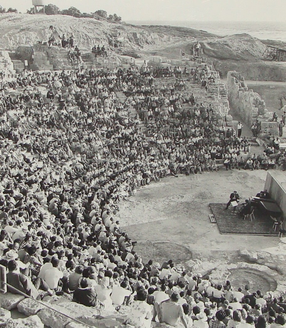 Press Photo 1961 Israel Israeli 1st Music Festival Caesarea Beethoven Concert