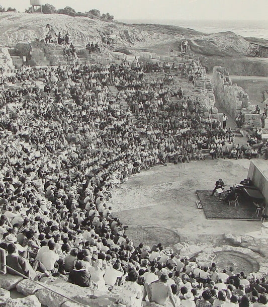 Press Photo 1961 Israel Israeli 1st Music Festival Caesarea Beethoven Concert