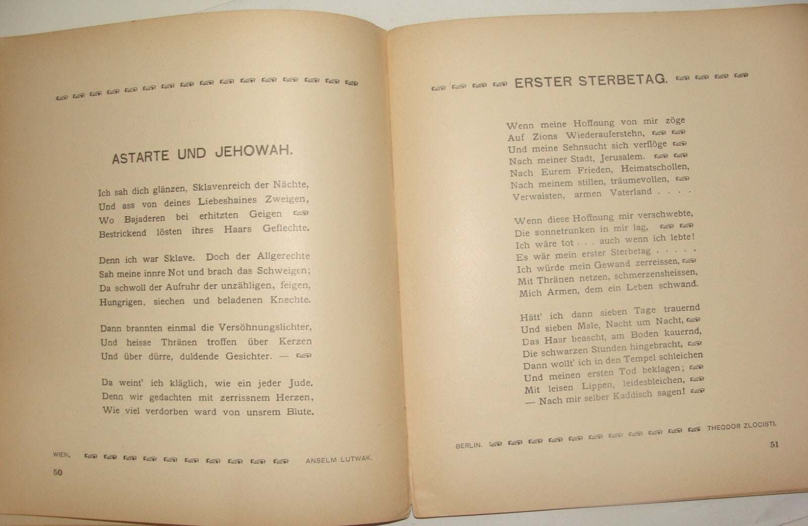 Germany Book Jewish Judaica Antique 1903 German Yiddish Poetry JUNGE HARFEN