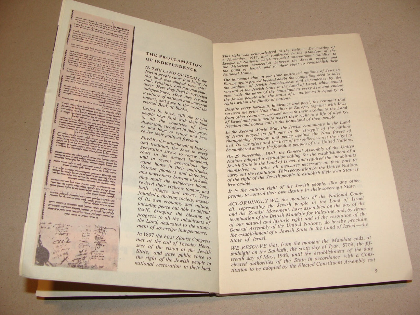 Jewish Judaica 1965 Israel Israeli Facts Guide Information Book History Map