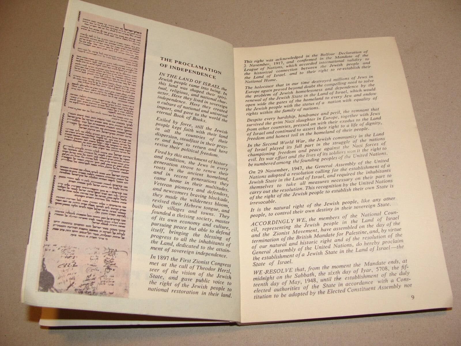 Jewish Judaica 1965 Israel Israeli Facts Guide Information Book History Map