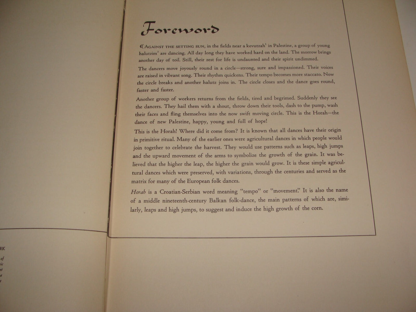 Book Jewish RARE Judaica 1941 PALESTINE DANCES Zionist Music Kibbutz Pioneers