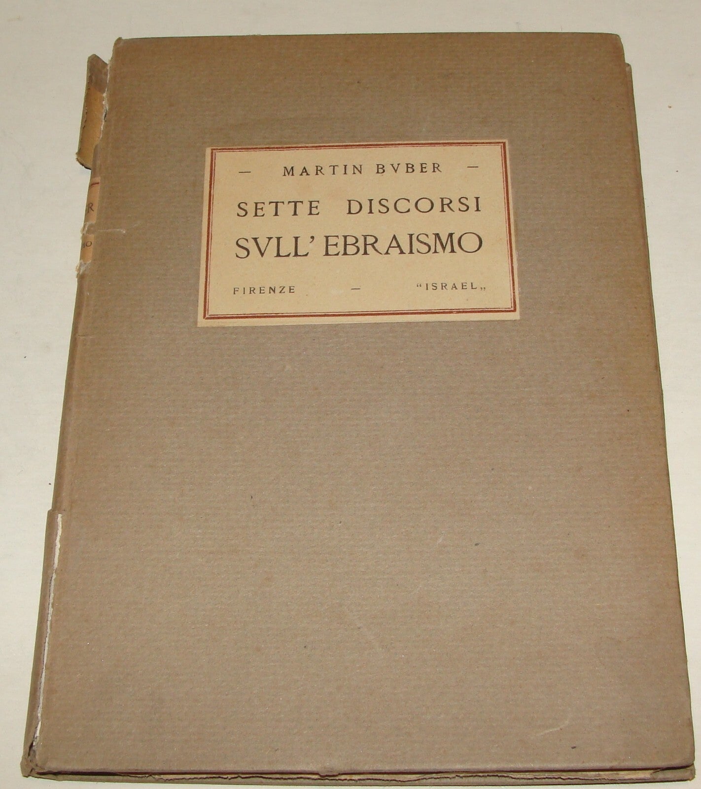 Book Jewish Judaica 1923 Italy Italian Martin Buber Judaism Philosophy