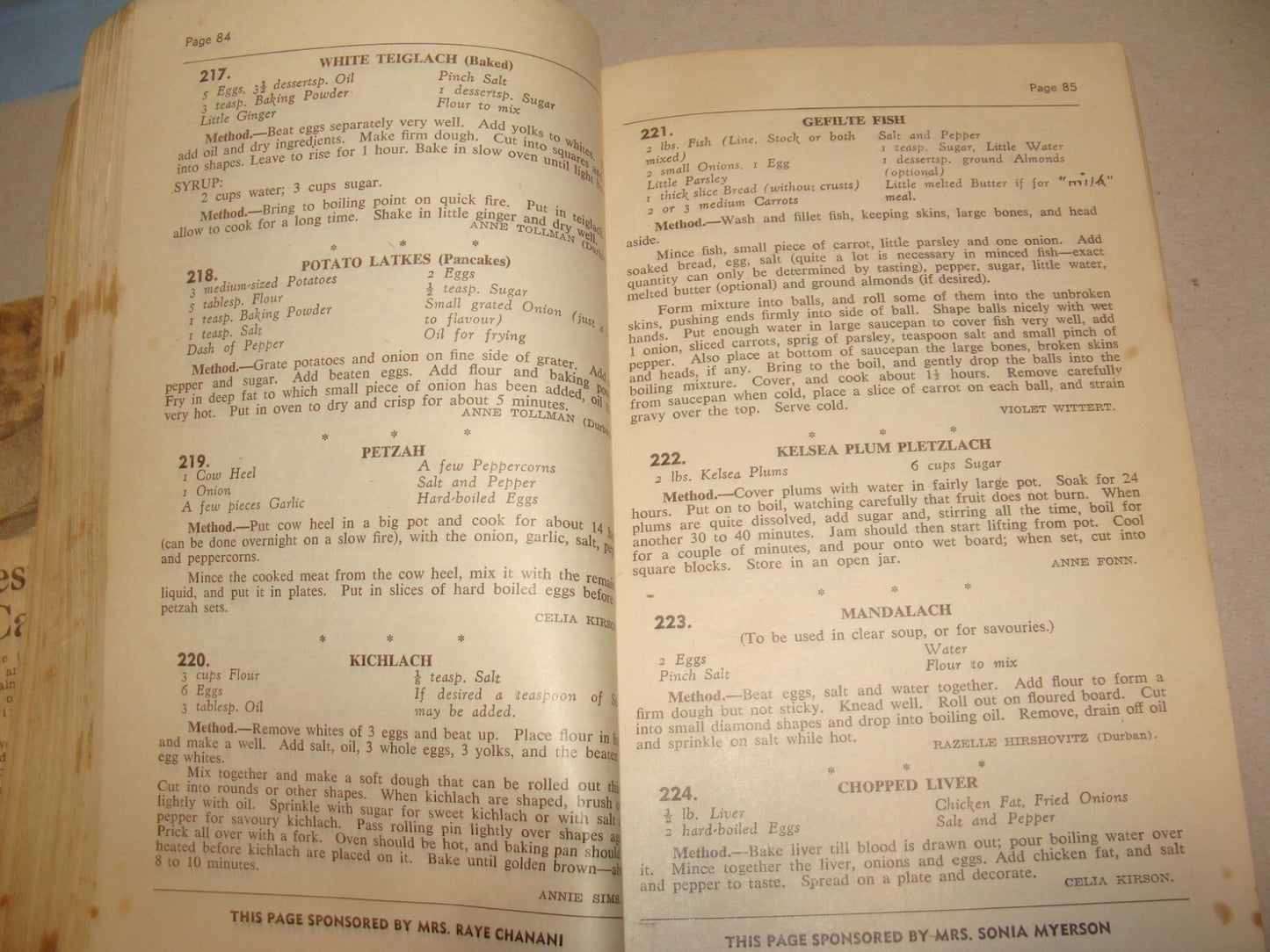 Book Jewish Judaica 1950s Recipe Johannesburg South Africa Women Zionist League