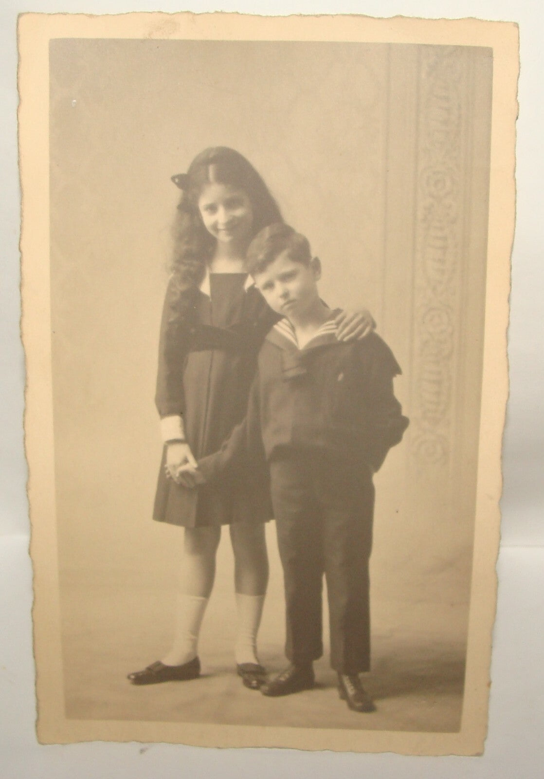 Germany Photo Jewish Card Judaica Antique 1919 German Postcard Letter Children