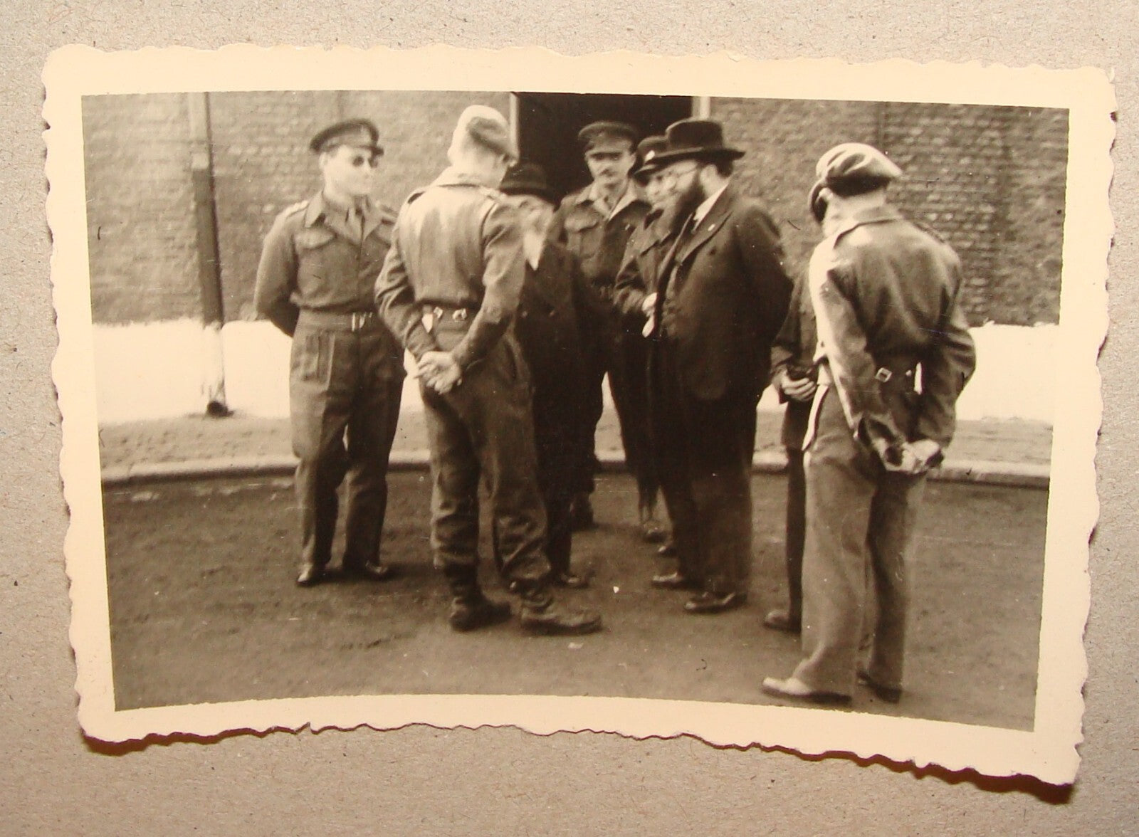 Photo Jewish Ad WW2 1946 Belgium Children Refugee Camp Brigade Israel Rabbi