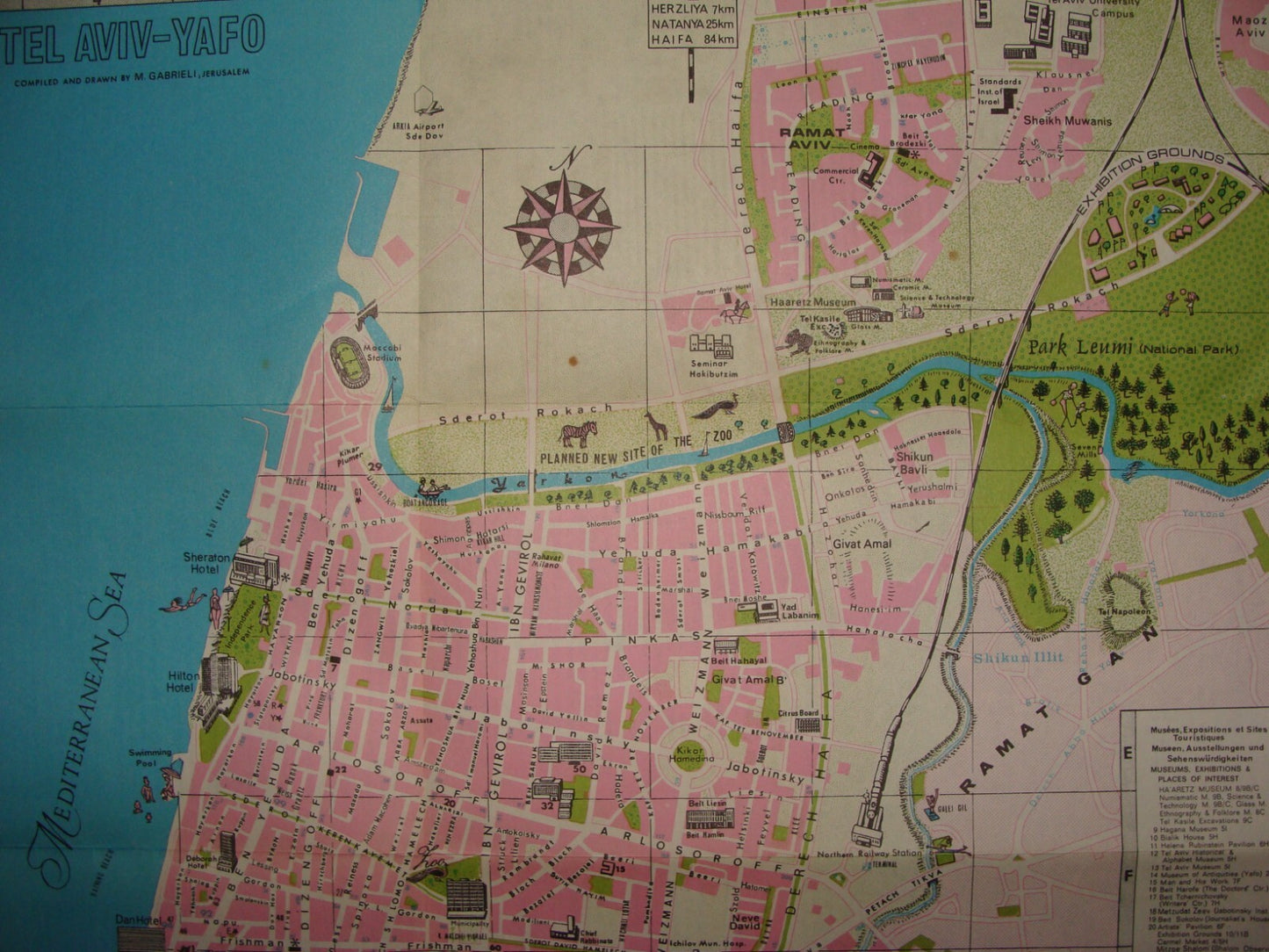 $ Map Jewish Judaica Israel Israeli 1966 TEL AVIV JAFFA Guide