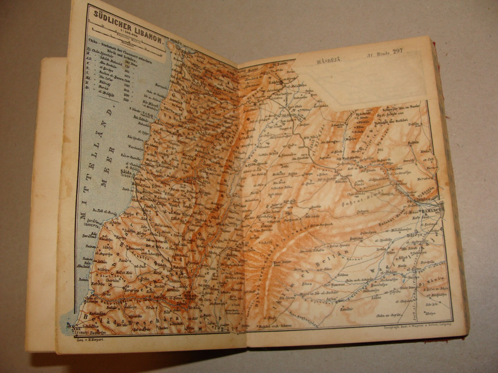 Book Palestine 1891 AND SYRIA Baedeker Travel Map Guide *Condition