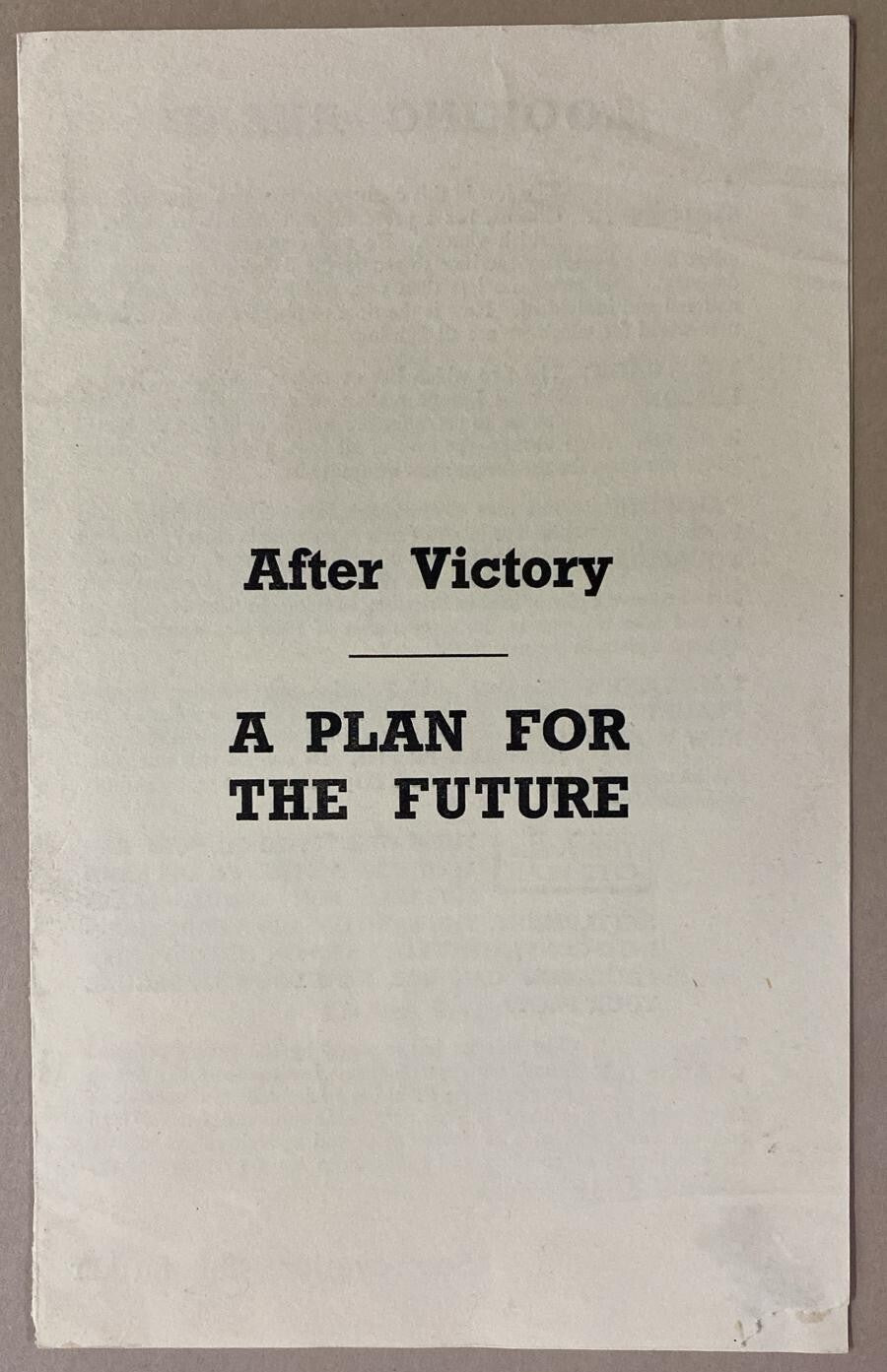 National Fund Palestine Jewish London Post WW British Israel FARM CITY Land Plan