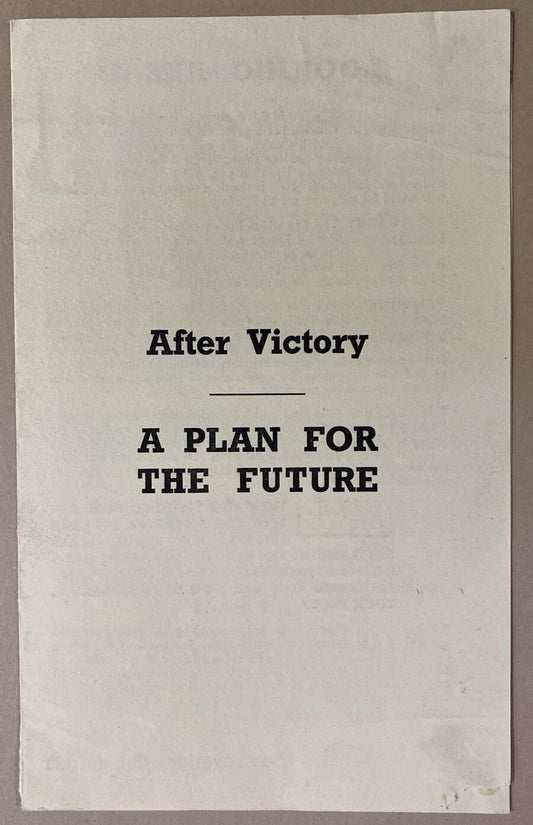 National Fund Palestine Jewish London Post WW British Israel FARM CITY Land Plan