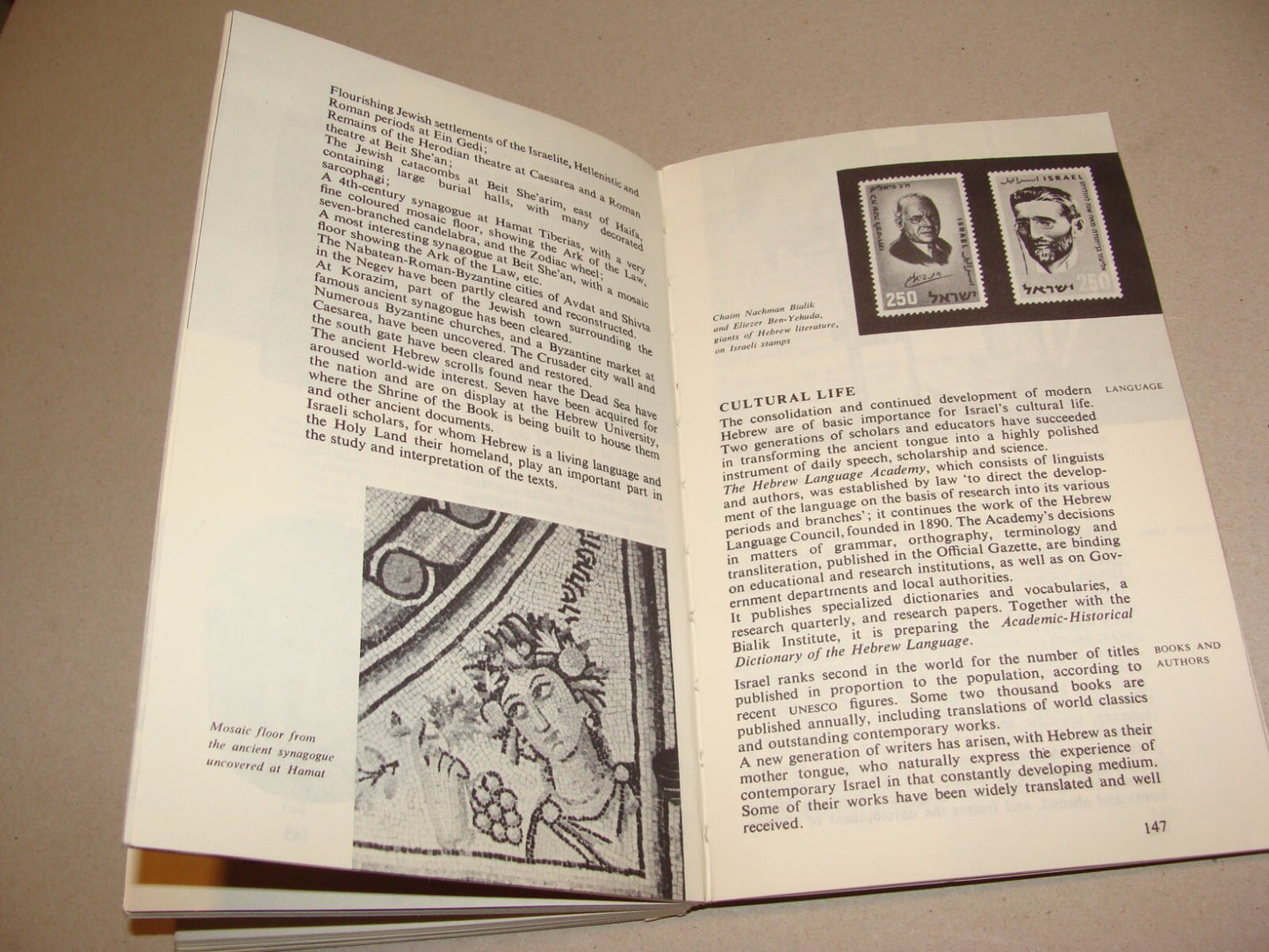 Book Jewish Judaica 1965 Israel Israeli Facts Guide Information History Map