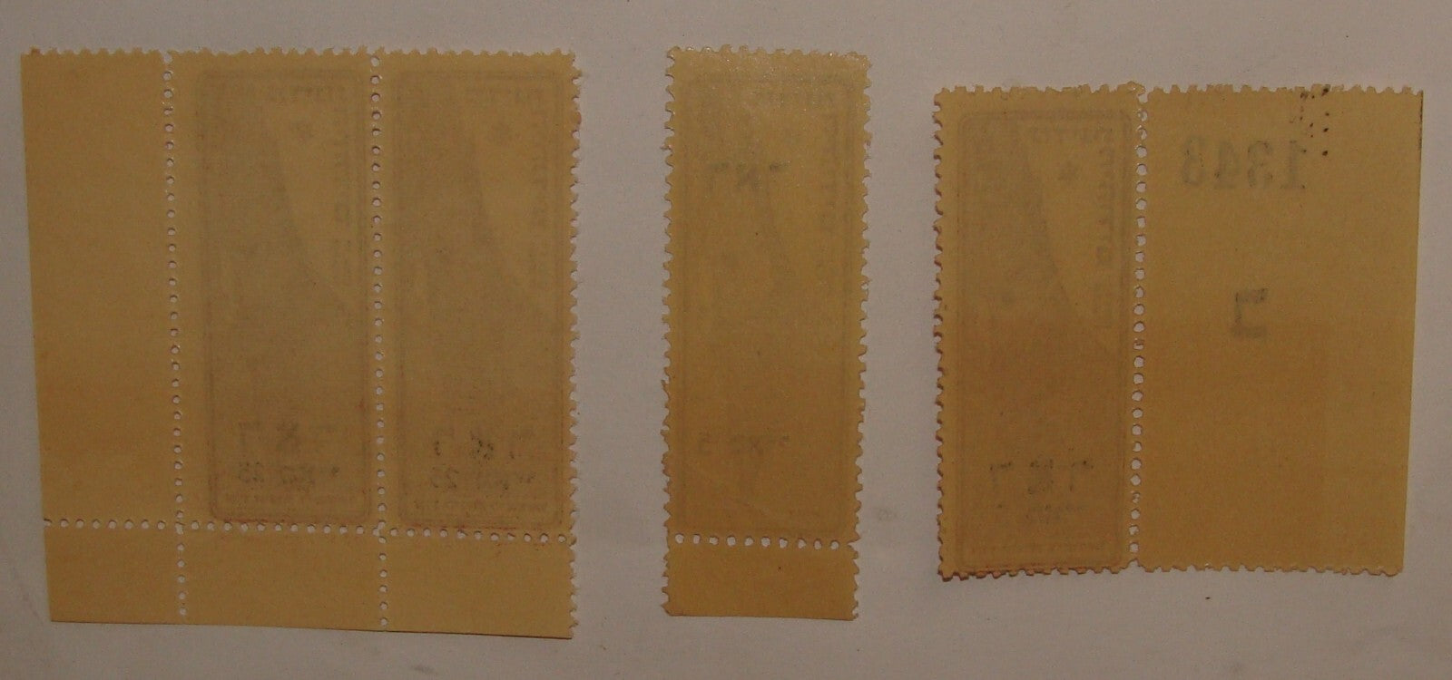 ISRAEL Palestine Jewish State Map Stamp Lot x3 Doar Overprint
