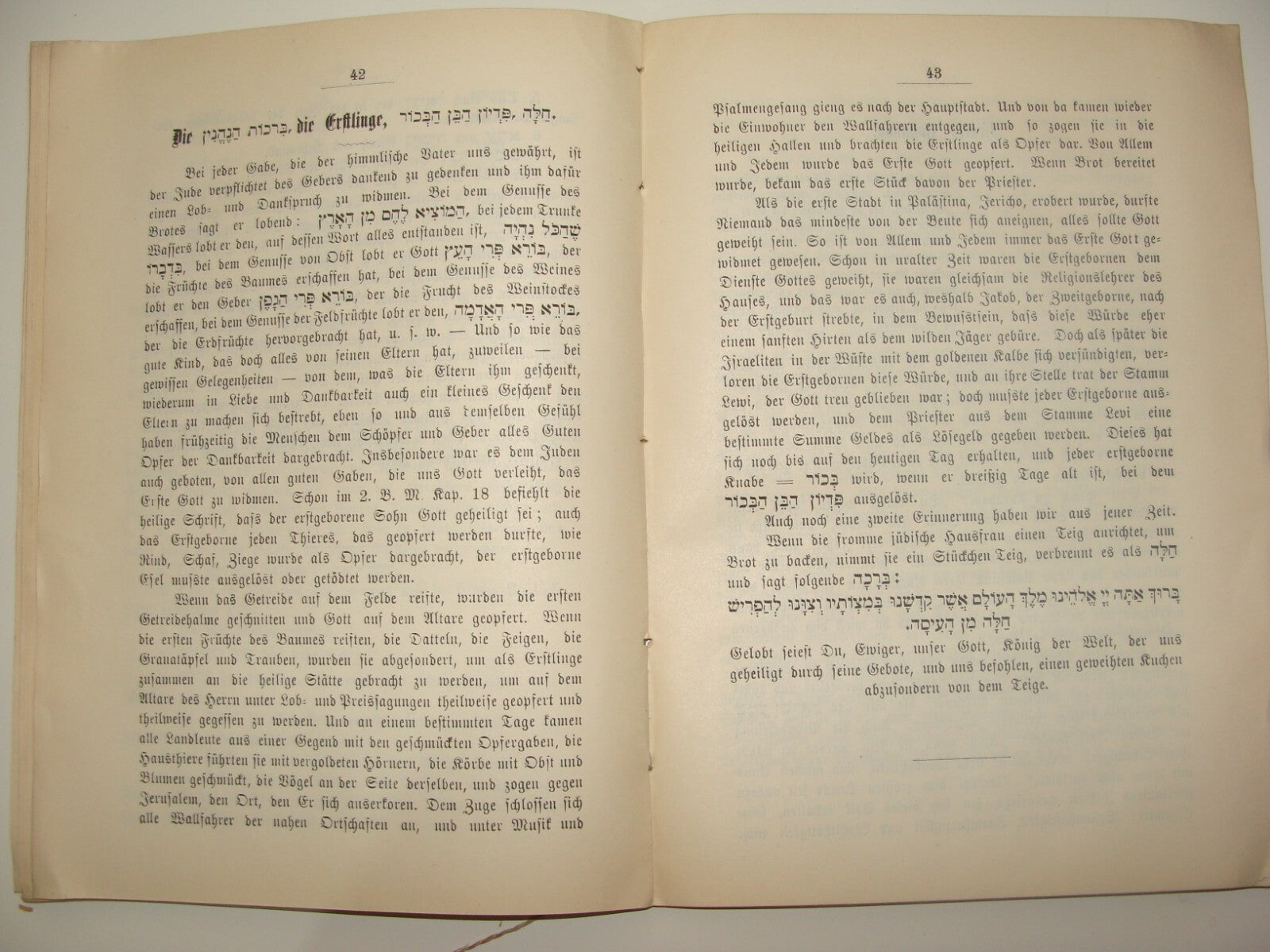 Germany Book Jewish Judaica Antique 1899 German Wien Religious Education School